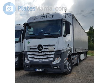 B Cw 4518 Mercedes Benz Actros Berlin City German License Plate