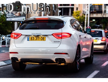 311 08 Maserati Levante License Plate Of Israel