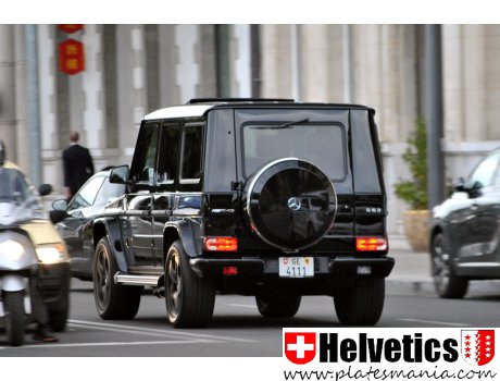 GE 4111, Mercedes-Benz G-Klasse (Geneva) License plate of Switzerland