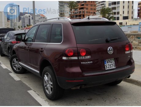 Wnd S 2873 Volkswagen Touareg St Wendel District German License Plate