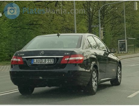 Lau Lb 112 Mercedes Benz E Klasse Nurnberger Land German License Plate