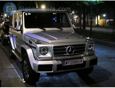 W 20883 R Mercedes Benz G Klasse Vienna City License Plate Of Austria
