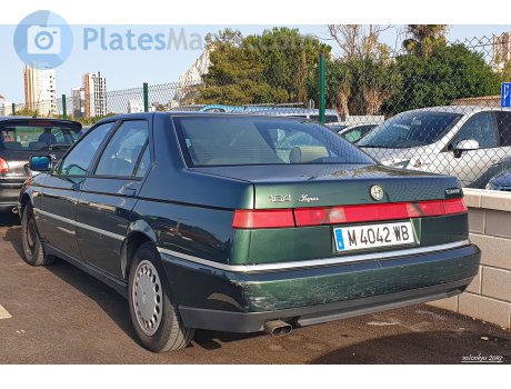 M 4042 WB, Alfa Romeo 164 (Madrid) License plates of Spain