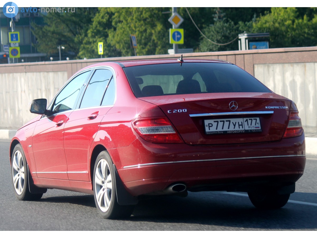 р 777 ун 177, Mercedes-Benz C-Klasse 3rd gen Sedan (W204), 2007–2015