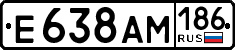 License plate Russia, Cars
