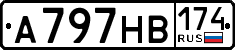 License plate Russia, Cars