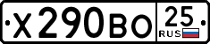 License plate Russia, Cars