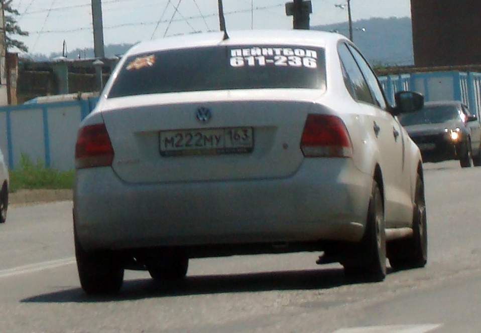 м 222 му 163, Volkswagen Polo 5th gen Sedan (A05), 2010­–2015