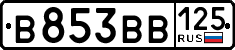 License plate Russia, Cars
