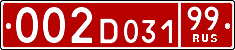 License plate Russia, Diplomatic