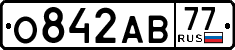 License plate Russia, Cars