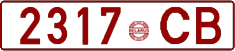 License plate Belarus, Cars (1992)