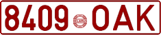 License plate Belarus, Cars (2000)