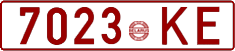 License plate Belarus, Cars (1992)