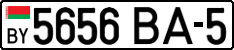 License plate Belarus, Cars (2004)