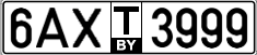 License plate Belarus, Transit plates (2004)