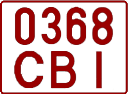 License plate Belarus, Cars (2000)