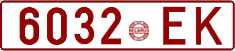 License plate Belarus, Cars (1992)