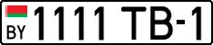 License plate Belarus, Cars (2004)
