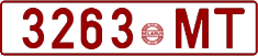 License plate Belarus, Cars (1992)