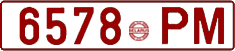 License plate Belarus, Cars (1992)