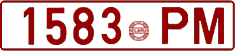 License plate Belarus, Cars (1992)