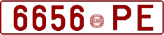 License plate Belarus, Cars (1992)