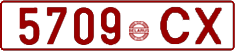 License plate Belarus, Cars (1992)