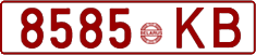 License plate Belarus, Cars (1992)