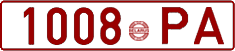 License plate Belarus, Cars (1992)