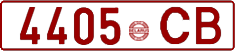 License plate Belarus, Cars (1992)