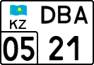 License plate Kazakhstan, Trailers (2012)
