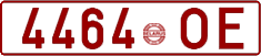 License plate Belarus, Cars (1992)