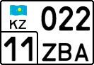 License plate Kazakhstan, Private owners (2012)