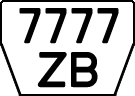 License plate Kazakhstan, Trailers (1993)