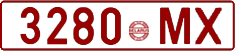 License plate Belarus, Cars (1992)