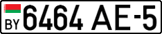 License plate Belarus, Cars (2004)