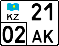 License plate Kazakhstan, Motorcycles (2012)