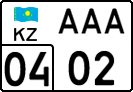 License plate Kazakhstan, Trailers (2012)