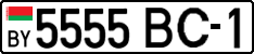 License plate Belarus, Cars (2004)