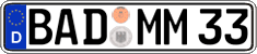 German license plate, Regular plates