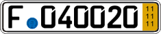 German license plate, Short-term transit plates