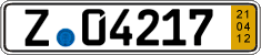 German license plate, Short-term transit plates