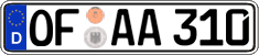 German license plate, Regular plates