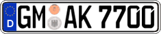 German license plate, Regular plates