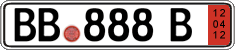 German license plate, Export transit plates