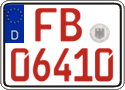 German license plate, Red license plates