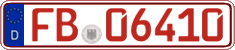 German license plate, Red license plates