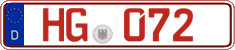 German license plate, Red license plates