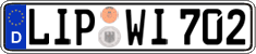 German license plate, Regular plates